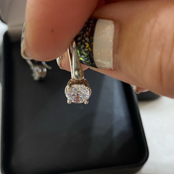 Diamond drop earrings (zubric zirconium) - Picture 4 of 6